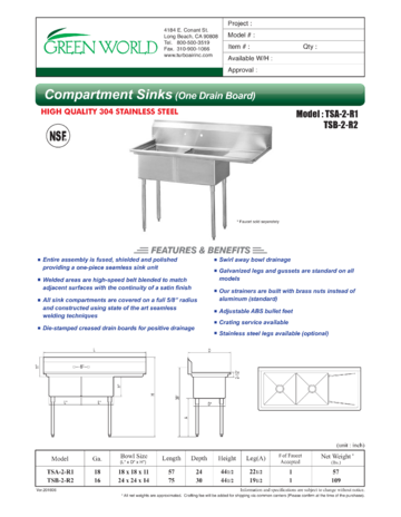 Spec Sheet Document