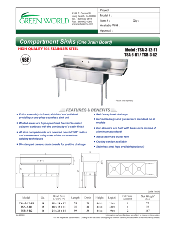 Spec Sheet Document