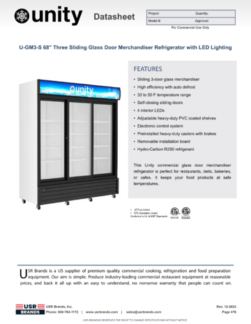 Spec Sheet Document