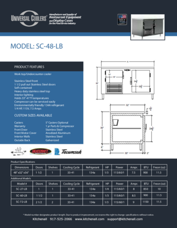 Spec Sheet Document
