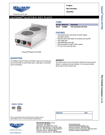 Spec Sheet Document