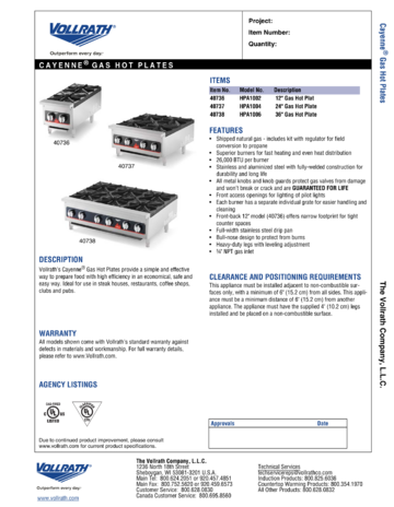 Spec Sheet Document