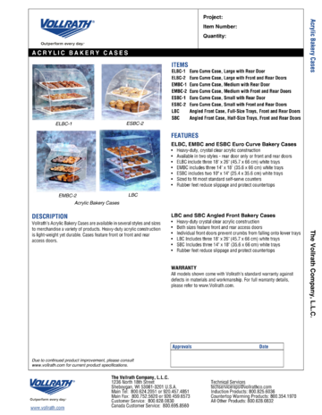 Spec Sheet Document
