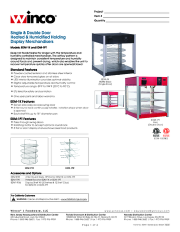 Spec Sheet Document