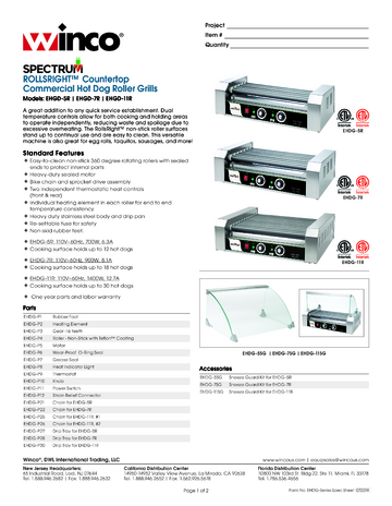 Spec Sheet Document