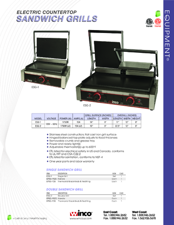 Spec Sheet Document