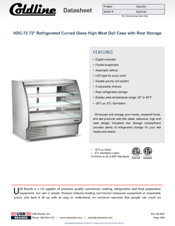 Spec Sheet Document