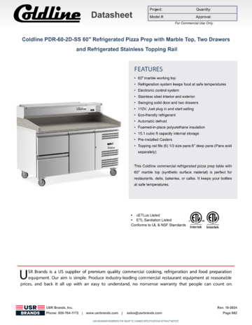 Spec Sheet Document