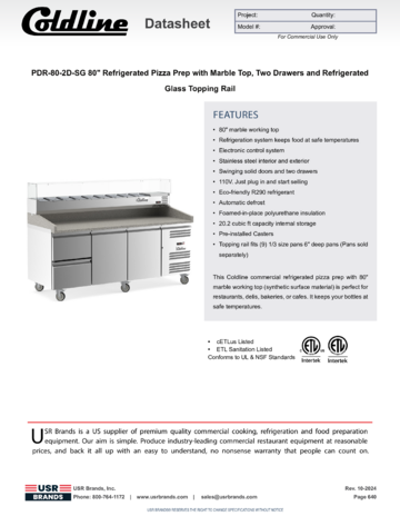 Spec Sheet Document