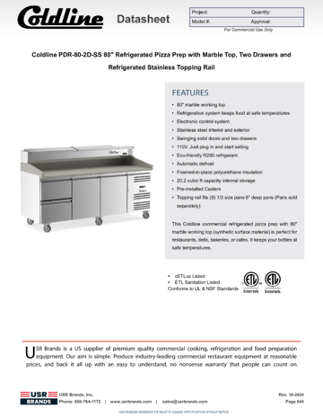 Spec Sheet Document
