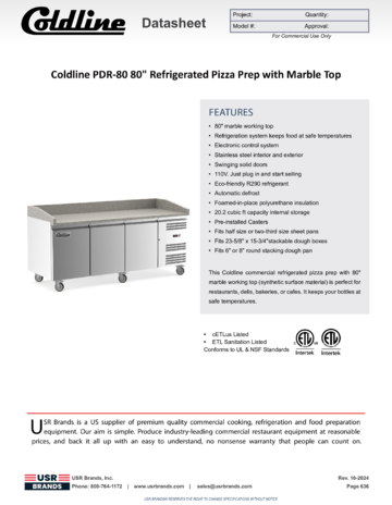 Spec Sheet Document