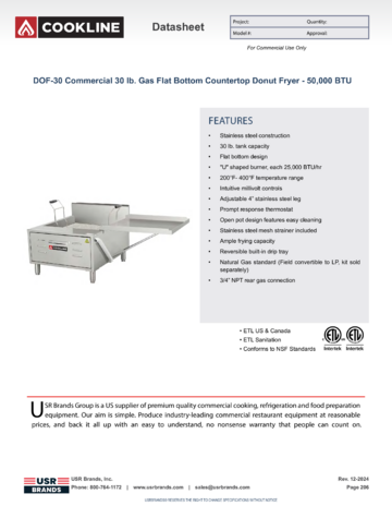 Spec Sheet Document