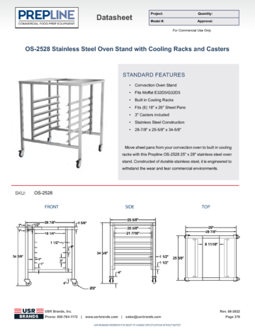 Spec Sheet Document