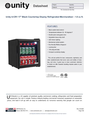 Spec Sheet Document