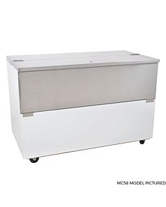 Coldline MC58 58" White Single Access Cold Wall Milk Cooler Refrigerator