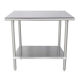 Flat Top All Stainless Steel Work Table 24"x24" NSF 