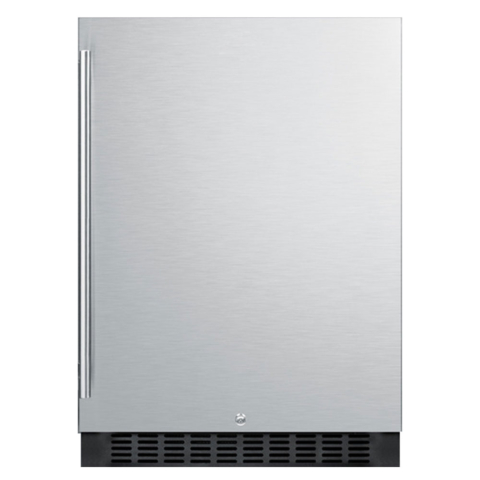Summit FF64BSS 24" Built-in Undercounter All-Refrigerator with Frost-freestainless Steel Door, Black Cabinet,s