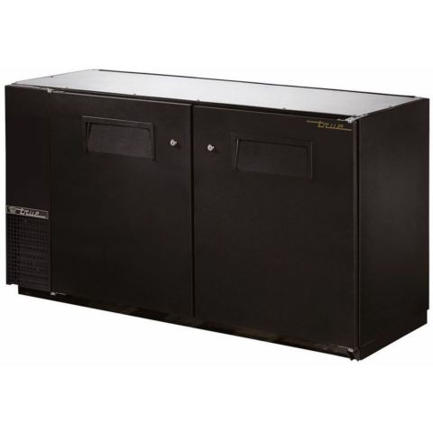 True TBB24-60-2S-Z1-BST-B-1 60" 2 Solid Swinging Door Galvanized Top Back Bar Cooler