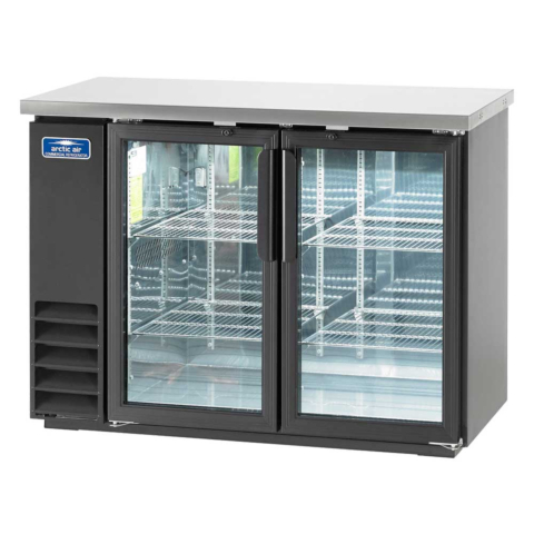 Arctic Air ABB48G 49" Back Bar Cooler, 2 Glass Doors | 12.5 Cu. Ft.