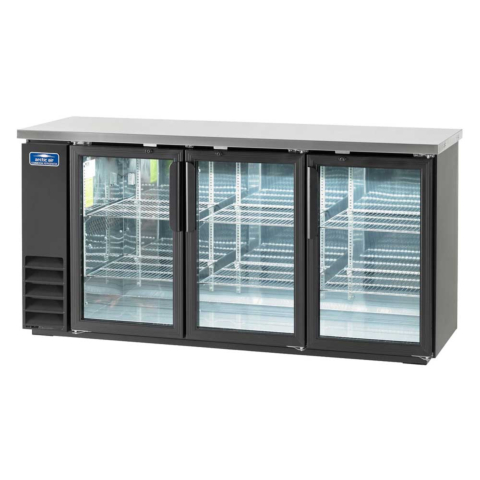Arctic Air ABB72G 73" Back Bar Cooler, 3 Glass Doors | 20.7 Cu. Ft.