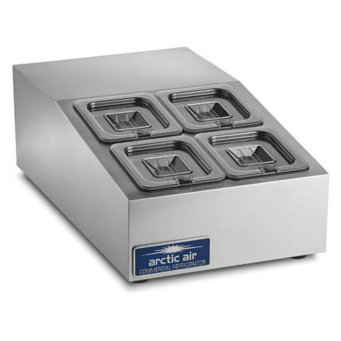 Arctic Air ACP4SQ 15" Tabletop Salad Bar, (4) 1/6 Size Pans