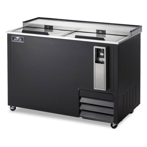 Arctic Air AUB50R 50" Horizontal Beer Bottle Cooler, 2 Sliding Lids w/ Locks | 13.7 Cu. Ft.