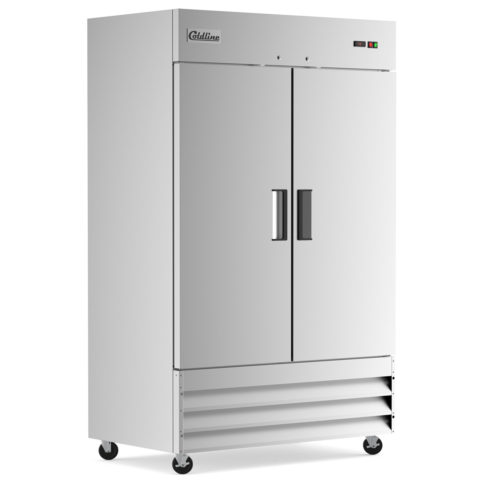 Coldline C-2RE 54" Two Solid Door Commercial Reach-In Refrigerator - Stainless Steel