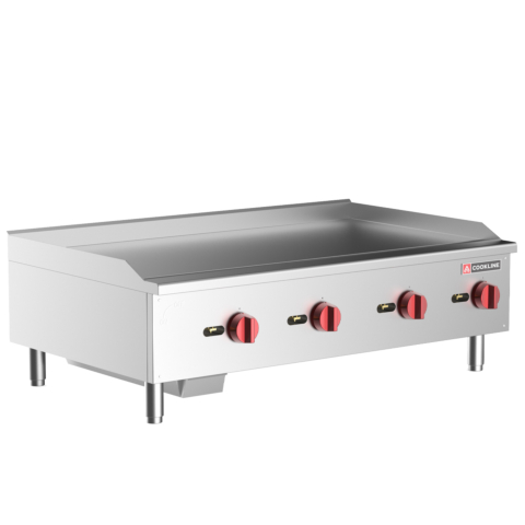 Cookline CGG-48T-HD 48" Commercial Countertop Gas Griddle with Thermostatic Controls - 120,000 BTU