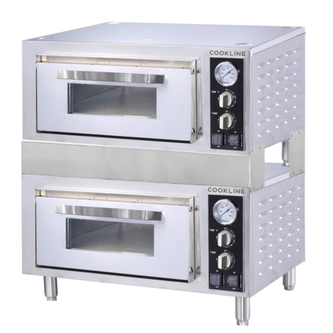 Cookline CPO-1-DBL Double Deck Countertop Pizza Oven, 120V