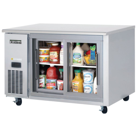 Everest ETGSR2 47" Two Glass Door Undercounter Refrigerator