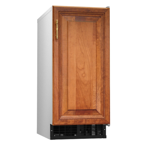 Hoshizaki AM-50BAJ-DS 15" 55 lb. Undercounter Air-Cooled Self-Contained Cuber with 22 lb. Built-In Storage Bin & Customized Cabinet Door System