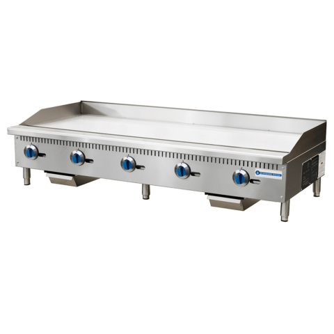 Standard Range SR-G60-M 60" Commercial Countertop 5 Burner Gas Griddle with Manual Control - 150,000 BTU