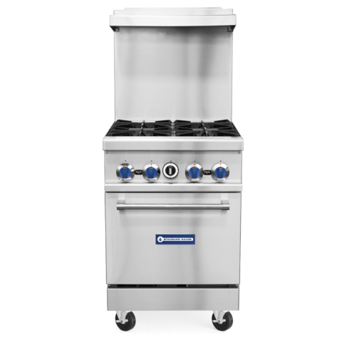Standard Range SR-R24-LP 24"  Liquid Propane Commercial Range with 4 Burners, 1 Oven - 153,000 BTU