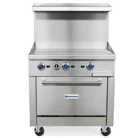 Standard Range SR-R36-36MG-NG 36" Natural Gas Commercial Range with 36" Griddle Top, 1 Oven - 123,000 BTU