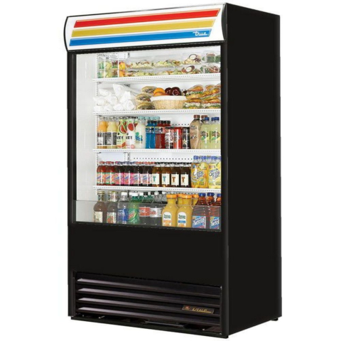 True TOAM-48-HC~TSL01 48" Vertical Open Air Refrigerated Merchandiser - Standard Look