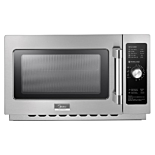 Midea 1034N0A 21" 1000 Watts Commercial Microwave Oven and (5) Power Levels and 6-Minute Dial Timer with Automatic Reset - 120V