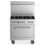Cookline TR36-6-LP 36" 6 Burner Commercial Gas Range with Oven - Liquid Propane