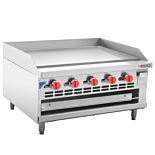 Cookline RGB-36M 36" Commercial Countertop Gas Raised Griddle Broiler Combo - 90,000 BTU