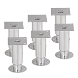 Prepline 6" Adjustable Flanged Seismic Legs for Cooking Equipment, Set of 6