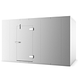 Coldline 8' x 12' Walk-in Refrigerator Cooler Box, Stainless Steel, With Floor, Door Longside, Right-Hinged