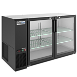 Coldline CBB-60G-T 60" Underbar Height Swing Glass Door Back Bar Cooler, Black