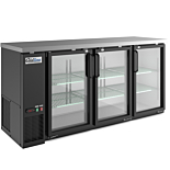 Coldline CBB-72G 72" Swing Glass Door Back Bar Cooler, Black