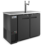 Coldline CDD-48 48" Black 2 Tap Refrigerated Direct Draw Beer Dispenser