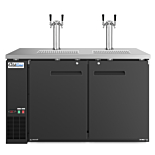 Coldline CDD-60 60" Black 4 Tap Refrigerated Direct Draw Beer Dispenser