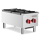 Cookline CHP-12-2 12" Commercial Gas Hot Plate w. Two Burners - 50,000 BTU