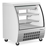 Coldline DC36-SS 36" Refrigerated Curved Glass Deli Meat Display Case, Stainless Steel