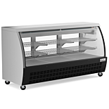 Coldline DC80-B 80" Refrigerated Curved Glass Deli Meat Display Case, Black