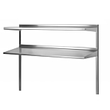 Prepline PDOS-44P Stainless Steel Double Overshelf - 14" x 44"