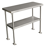 Prepline PDOS-1860 18"D x 60"L Stainless Steel Double Overshelf