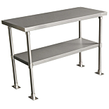 Prepline PDOS-1870 18"D x 70"L Stainless Steel Double Overshelf